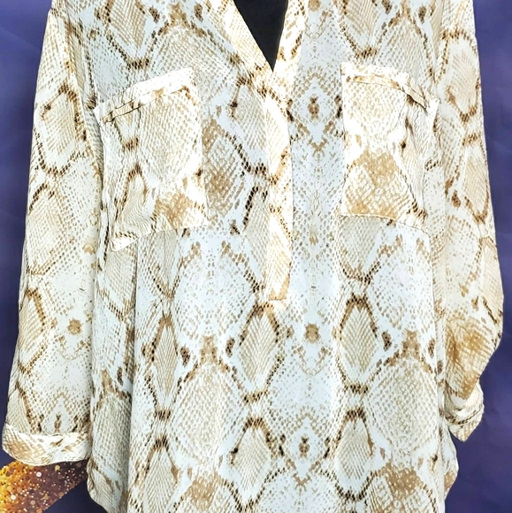 Snakeskin Print Blouse - Picture 1 of 2